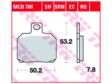 TRW Brake pad for motorcycle 199213 Set, for a brake disc!
Manufacturer Restriction: BREMBO, Thickness [mm]: 7,8, Height [mm]: 54,5, Width [mm]: 49,2 2.