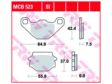 TRW Bremsbeläge für Motorräder 198587 Set, für eine Bremsscheibe!
Dicke/Stärke 1 [mm]: 7,5, Dicke/Stärke 2 [mm]: 9,8, Höhe 1 [mm]: 42,4, Höhe 2 [mm]: 37, Länge 1 [mm]: 84,9, Länge 2 [mm]: 55,8, Herstellereinschränkung: Grimeca 2.