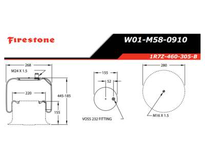 FIRESTONE Air spring semi complet