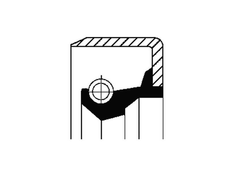 CORTECO Wellendichtring, Radnabe 230658 Einbauposition: Vorderachse, Innendurchmesser 1 [mm]: 40, Außendurchmesser 1 [mm]: 57,15, Höhe 1 [mm]: 10, Material: NBR (Nitril-Butadien-Kautschuk)