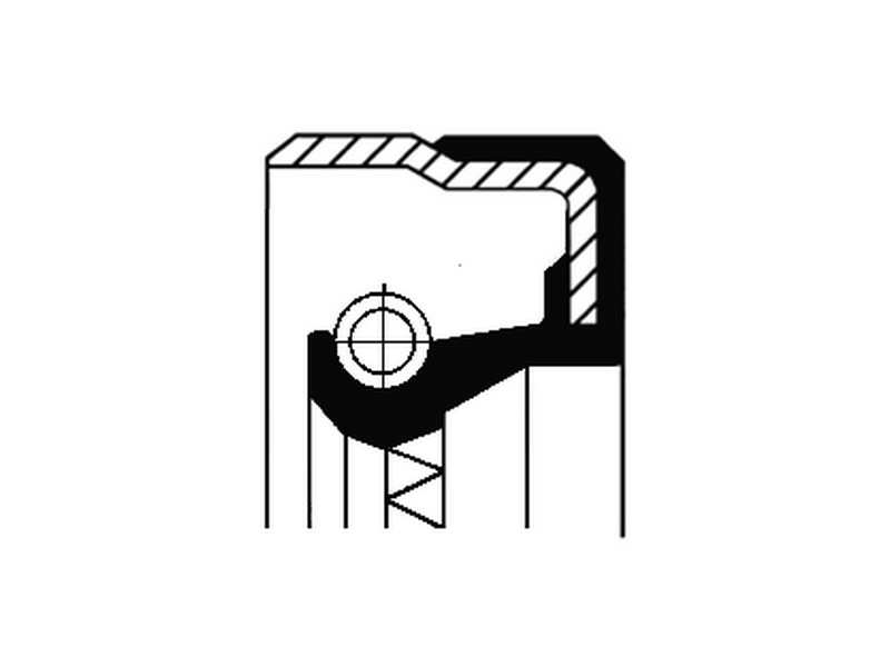 CORTECO Differential gear oil seal 230345 Inner diameter 1 [mm]: 36, Outer diameter 1 [mm]: 54, Height 1 [mm]: 8, Material: ACM (Polyacrylate), Swirl Type: Alternating Twist