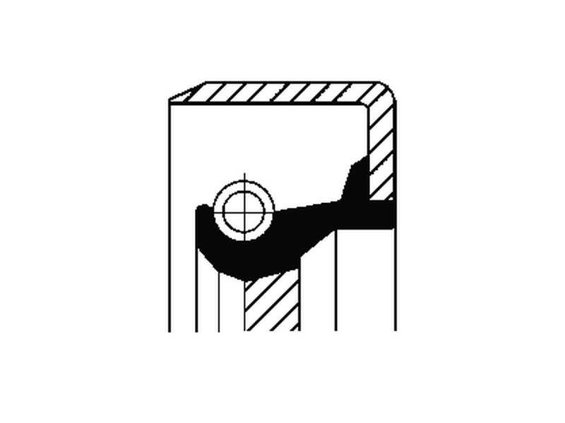 CORTECO Crankshaft slave 230641 Fitting Position: Timing End, Inner diameter 1 [mm]: 40, Outer diameter 1 [mm]: 56, Height 1 [mm]: 7, Material: ACM (Polyacrylate), Swirl Type: Right-hand Twist