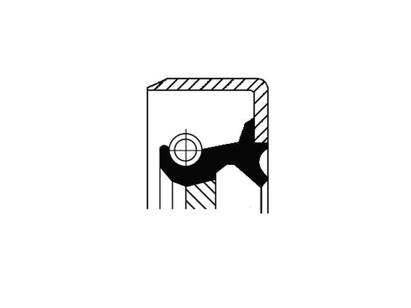 CORTECO Crankshaft slave 230638 Fitting Position: transmission side, Inner diameter 1 [mm]: 70, Outer diameter 1 [mm]: 90, Height 1 [mm]: 10, Material: ACM (Polyacrylate), Dust Cover: with dust lip, Swirl Type: Left-hand Twist