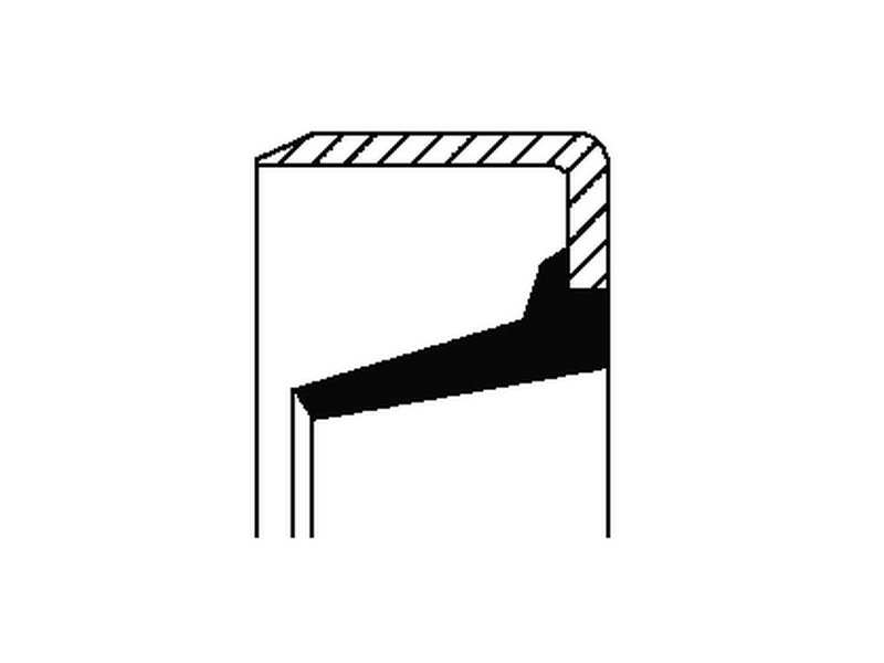 CORTECO Wellendichtring, Achsschenkel 233498 Innendurchmesser 1 [mm]: 50, Außendurchmesser 1 [mm]: 58, Höhe 1 [mm]: 6, Material: NBR (Nitril-Butadien-Kautschuk)