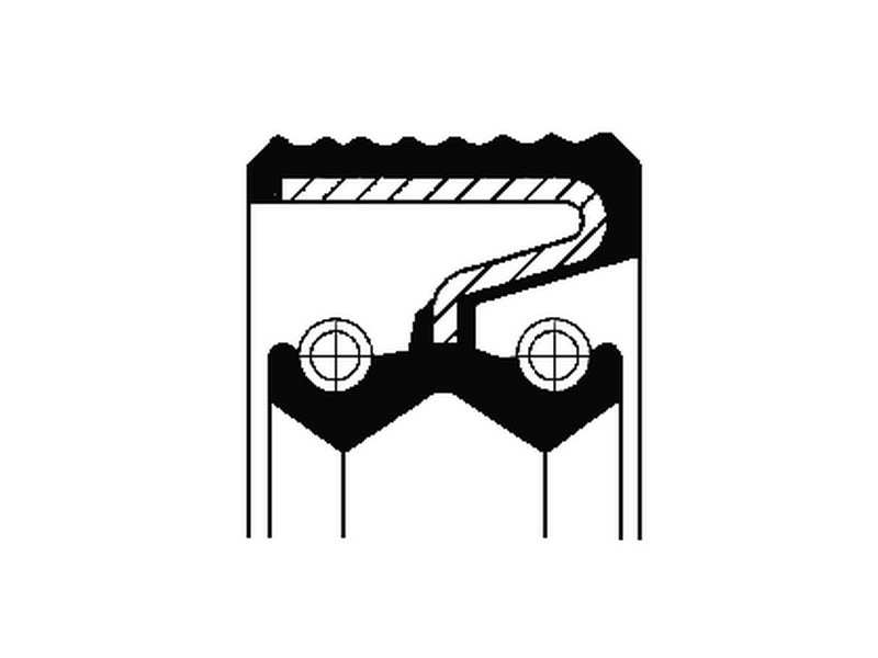 CORTECO Differential gear oil seal 234430 Inner diameter 1 [mm]: 41,27, Outer diameter 1 [mm]: 61,93, Height 1 [mm]: 12, Material: ACM (Polyacrylate)