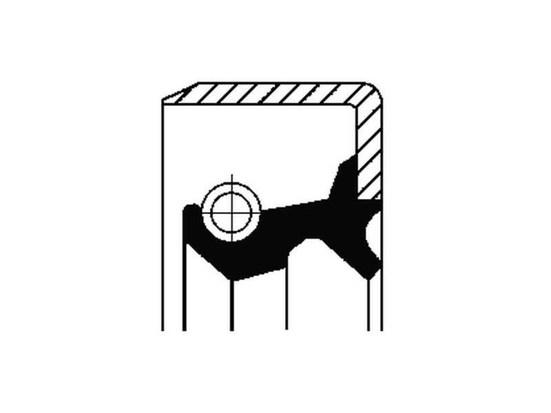 CORTECO Wellendichtring, Differential 233894 Innendurchmesser 1 [mm]: 40, Außendurchmesser 1 [mm]: 52, Höhe 1 [mm]: 8, Material: NBR (Nitril-Butadien-Kautschuk)