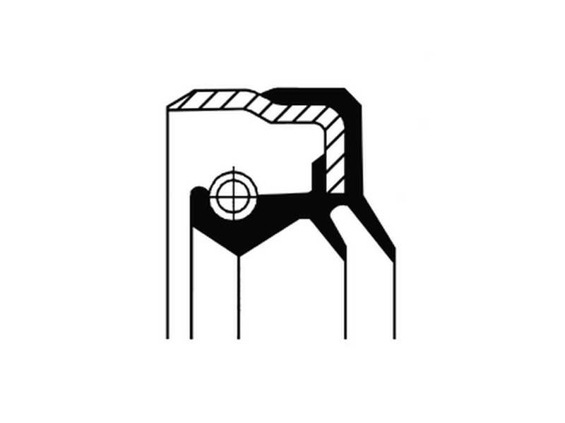 CORTECO Wellendichtring, Differential 234314 Innendurchmesser 1 [mm]: 95, Außendurchmesser 1 [mm]: 120, Höhe 1 [mm]: 12, Höhe 2 [mm]: 17, Material: FPM (Fluor-Kautschuk), Staubschutz: mit Staubschutzlippe