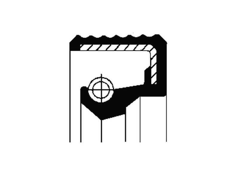 CORTECO Transmission gear seal 234305 Height 1 [mm]: 8, Height 2 [mm]: 12, Outer Diameter 1 [mm]: 68, Inner Diameter 1 [mm]: 52, Material: FPM (fluoride rubber)