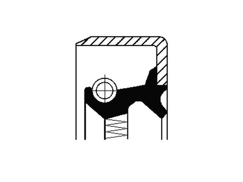 CORTECO Wellendichtring, Differential 234044 Innendurchmesser 1 [mm]: 43, Außendurchmesser 1 [mm]: 58, Höhe 1 [mm]: 9, Material: NBR (Nitril-Butadien-Kautschuk), Staubschutz: mit Staubschutzlippe, Drallart: Wechseldrall