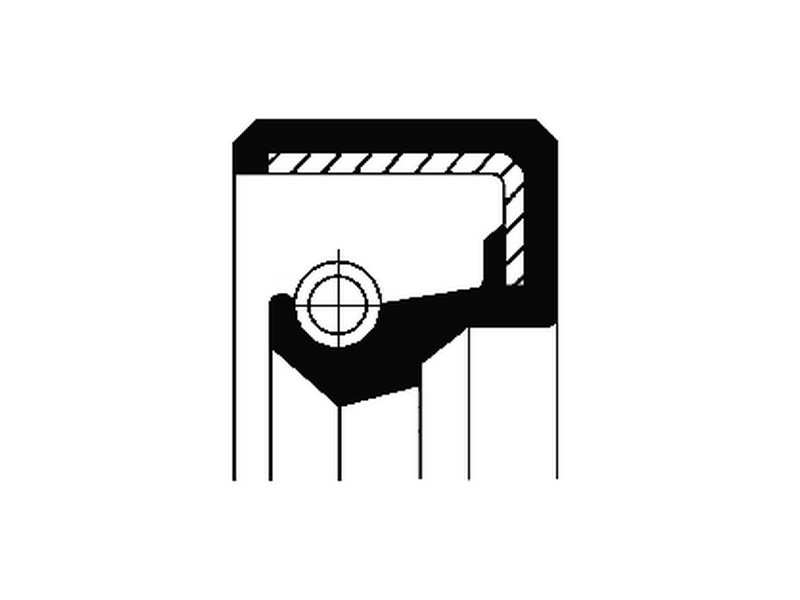 CORTECO Transmission gear seal 234436 Inner diameter 1 [mm]: 20, Outer diameter 1 [mm]: 35, Height 1 [mm]: 8, Material: ACM (Polyacrylate)