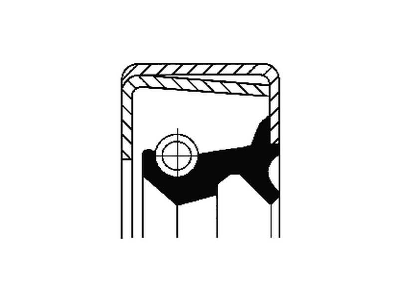 CORTECO Wellendichtring, Differential 234395 Innendurchmesser 1 [mm]: 55, Außendurchmesser 1 [mm]: 80, Höhe 1 [mm]: 10, Material: FPM (Fluor-Kautschuk), Staubschutz: mit Staubschutzlippe