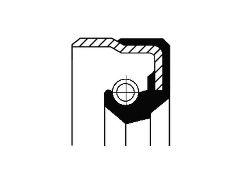 CORTECO Wellendichtring für Servolenkung 235042 Innendurchmesser 1 [mm]: 24, Außendurchmesser 1 [mm]: 36, Außendurchmesser 2 [mm]: 37, Höhe 1 [mm]: 8,5, Höhe 2 [mm]: 17,7, Material: HNBR (Hydrierter Acryl-Nitril-Butadien-Kautschuk)