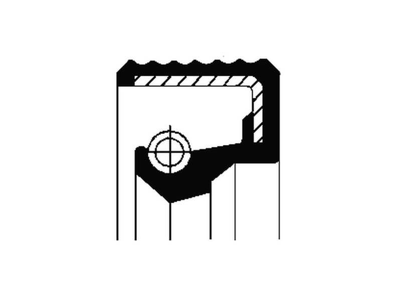 CORTECO Wellendichtring für Servolenkung 235076 Innendurchmesser 1 [mm]: 28, Außendurchmesser 1 [mm]: 38, Höhe 1 [mm]: 7, Material: NBR (Nitril-Butadien-Kautschuk)