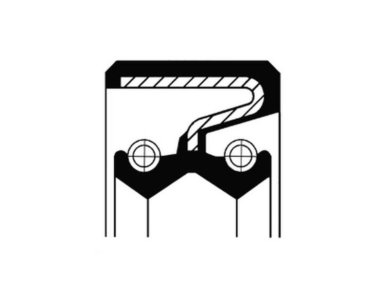 CORTECO Wellendichtring für Servolenkung 235017 Innendurchmesser 1 [mm]: 17, Außendurchmesser 1 [mm]: 30, Höhe 1 [mm]: 7, Material: FPM (Fluor-Kautschuk)