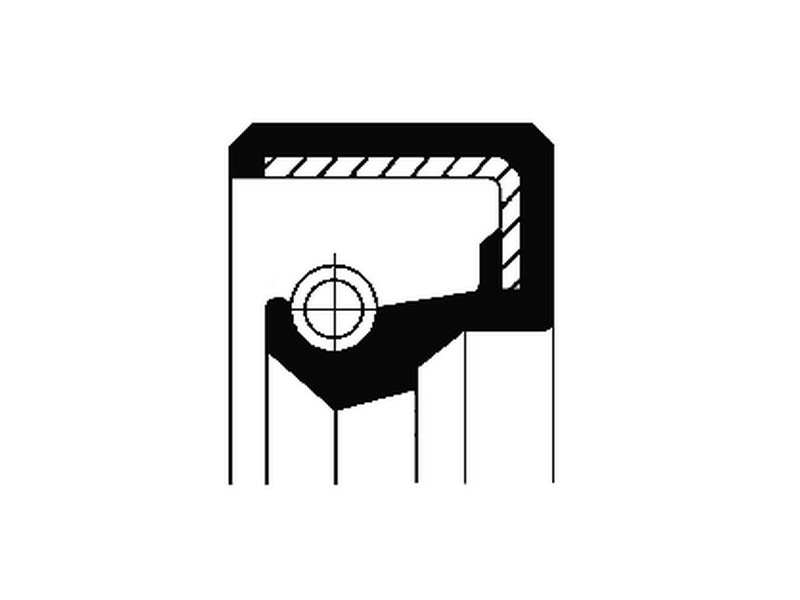 CORTECO Wellendichtring für Servolenkung 235067 Innendurchmesser 1 [mm]: 23, Außendurchmesser 1 [mm]: 34,3, Höhe 1 [mm]: 6,35, Material: NBR (Nitril-Butadien-Kautschuk)