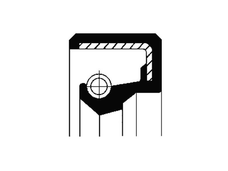 CORTECO Wellendichtring für Servolenkung 235016 Innendurchmesser 1 [mm]: 25, Außendurchmesser 1 [mm]: 34,6, Außendurchmesser 2 [mm]: 38, Höhe 1 [mm]: 4,3, Höhe 2 [mm]: 7,6, Material: HNBR (Hydrierter Acryl-Nitril-Butadien-Kautschuk)