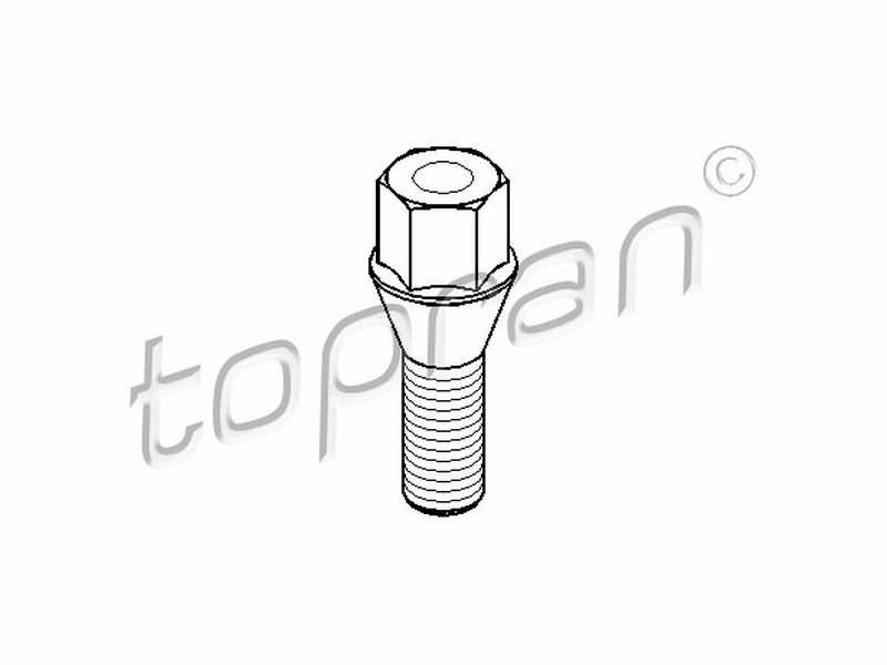 HANS-PRIES Wheel bolt 717608 Exterior hexic head, cone profile mother
Bolt Head-/Nut Design: Male Hex, Thread Size: M 12, Thread Pitch [mm]: 1,5, Overall Length [mm]: 48, Thread Length [mm]: 24, Spanner Size: 17, Strength class: 8.8, Surface: Zink-nickel coated, Colour: Black, Wheel Fastening: Conical Seat F, Observe the vehicle manufacturer specifications: