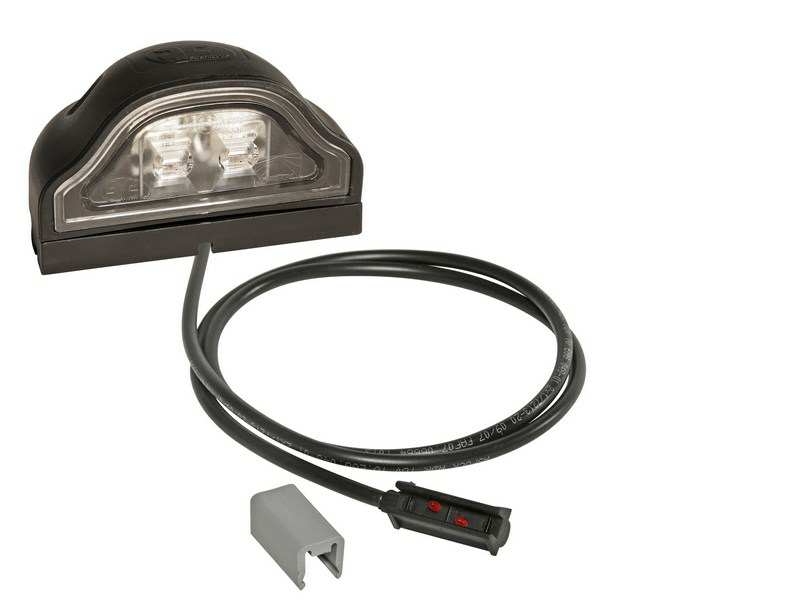 ASPÖCK Nummernschildbeleuchtung (universal) 301185 Regpoint LED, 12/24 V, P & R, Kabellänge: 1,0 m