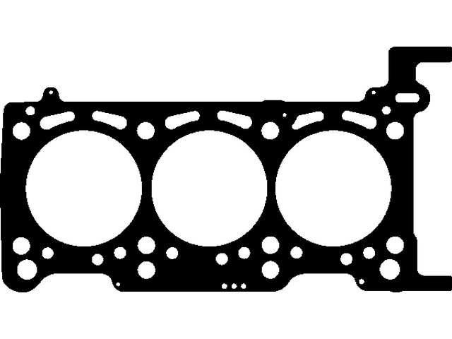 ELRING Cyilinder head gasket 71593 Fitting Position: Left, Thickness [mm]: 1,27, Installed thickness [mm]: 1,27, Number of Holes: 3, Piston protrusion from [mm]: 0,54, Piston protrusion to [mm]: 0,65, Diameter [mm]: 84, Gasket Design: Multilayer Steel (MLS), Number of layers: 3, Additionally required articles (article numbers): 130.110