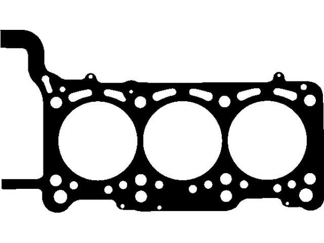 ELRING Cyilinder head gasket 71586 Fitting Position: Right, Thickness [mm]: 1,17, Installed thickness [mm]: 1,17, Number of Holes: 1, Piston protrusion from [mm]: 0,39, Piston protrusion to [mm]: 0,49, Diameter [mm]: 84, Gasket Design: Multilayer Steel (MLS), Number of layers: 3, Additionally required articles (article numbers): 130.110