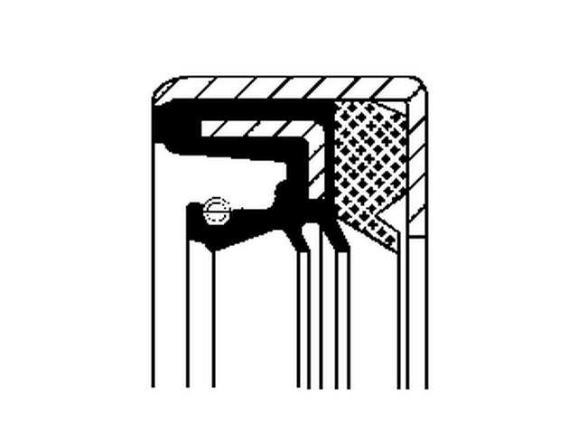 CORTECO Wellendichtring, Differential 10621669 Einbauseite: Ausgang 
Einbauseite: Ausgang, Innendurchmesser 1 [mm]: 40, Außendurchmesser 1 [mm]: 64, Außendurchmesser 2 [mm]: 71, Höhe 1 [mm]: 7,5, Höhe 2 [mm]: 12,5, Material: ACM (Polyacryl-Kautschuk)