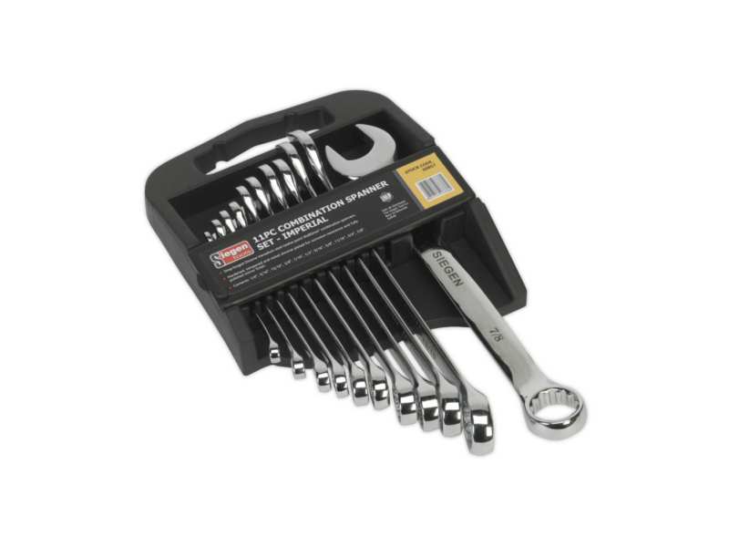SEALEY Sterngabelschlüssel-Satz 330658 COLOS, CR-VA, 11PCS, Korrosionsbeständig, mit Speicher, 1/4 "-7/8"