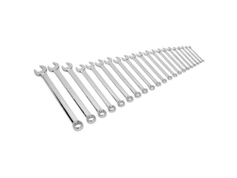 SEALEY Sterngabelschlüssel-Satz 330616 Metrik, CR-VA, mit Lagerung, langer Stiel, 21pcs, 6-32 mm