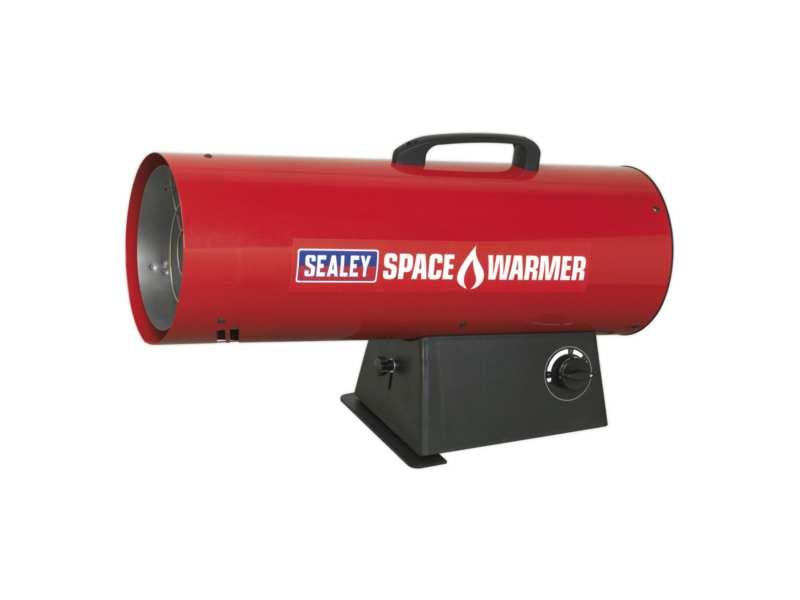 SEALEY Heißluftgebläse 331274 Es wird auch empfohlen, den 348169 Unix -Artikel zu kaufen! Space Wärmer®, Lüfter, Kraftstoff: Propan, 19.8-28,4 kW 230 V, Gasverbrauch: 1,5-2 kg/h, gut belüftet, Größe: 650 x 230 x 380 mm