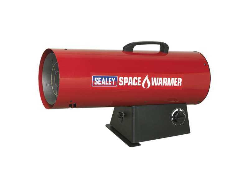 SEALEY Electric heater 331276 Space Warmer®, fan, fuel: propane, 32.5-43.9kW 230V, gas consumption: 2.4-3.1kg/h, well ventilated, size: 640 x 220 x 390mm