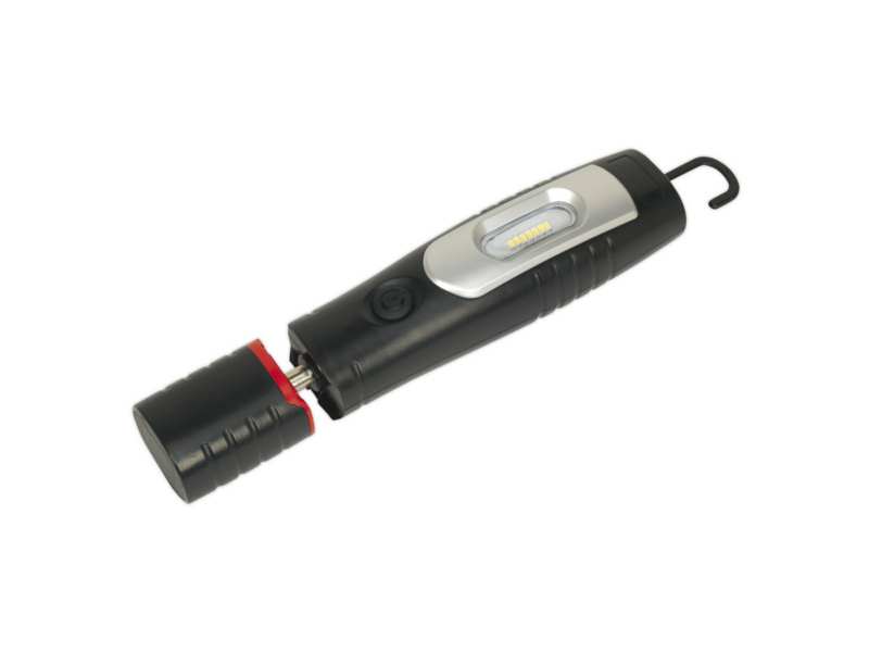 SEALEY Montagelampe 332201 Es wird auch empfohlen, den 348169 Unix -Artikel zu kaufen! Batterie: 3,7 V 2.2ah Li-Ion, Anzahl der LEDs: 7 SMD + 1 LED, Helligkeit: (350/200)/120 lm, Betriebszeit: (3,5/7)/8 Stunden, Ladezeit: 3,5 Stunden, Länge: 270 mm , Micro USB mit einem Ladegerät geliefert!