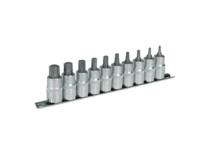 SEALEY Bit socket kit 332662 10 db -ostorx, 1/2 "connection size, T20, T25, T27, T30, T45, T50, T50, T50, T60, T70