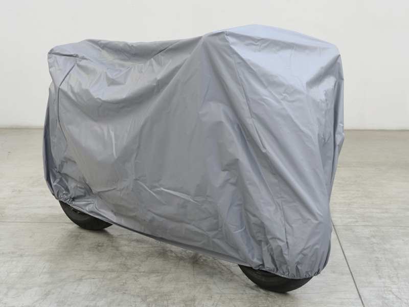 SPINELLI Motorcycle cover 333301 Outdoor. PVC 0.15. Elastic. Motorcycle. Gray. Size: F. outer circumference: 520x344 cm. -30 - +85 ° C. rain. sunshine. month. pollutants. against dirt. waterproof. Washable at 40 ° C. 100% PVC. 150 micrometers (210 g/m2) -180 micrometer (250 g/m2)