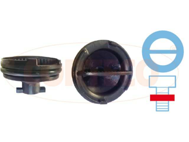 CORTECO Oil sump 10628331 Length [mm]: 24, Thread Size: M36, Material: Plastic, Packing Type: Blister Pack