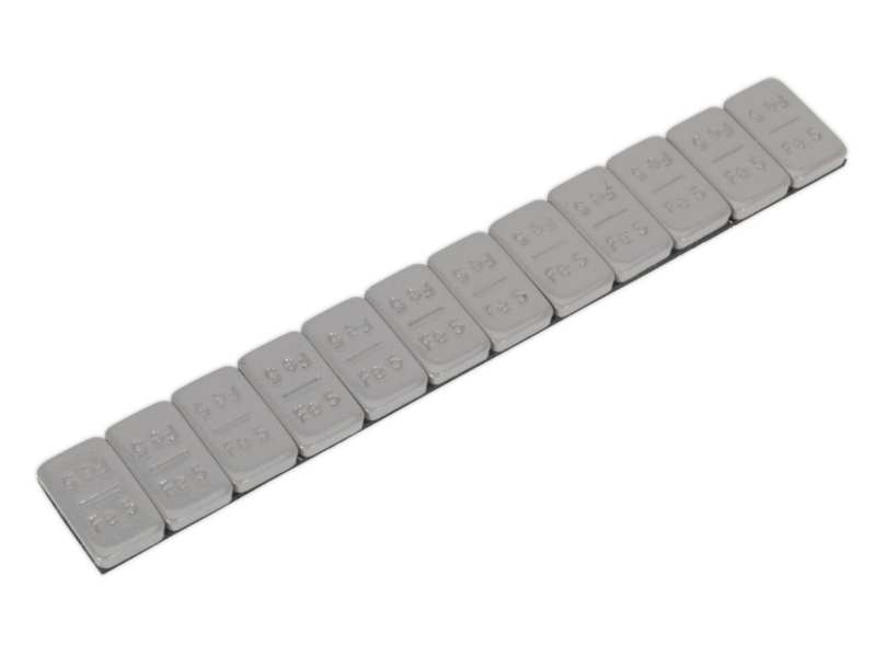 SEALEY Radgewicht 348151 Zentrumgewicht, Selbstadhäsion, Kunststoffbeschichtet, 12 x 5 g = 60 g, 100 dB/Pack