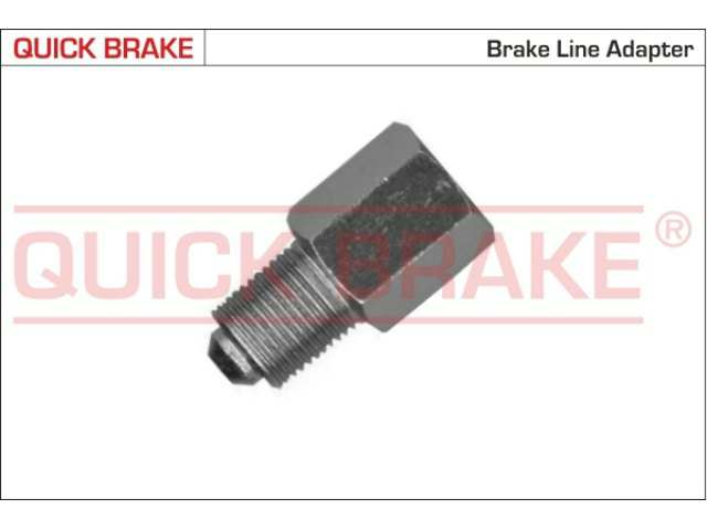 QUICK BRAKE Brake hose adapter 311431 Length [mm]: 32, Thread Size 1: M12x1, Thread Size 2: M12x1, Thread Type: with internal thread, with external thread, Spanner Size: 15