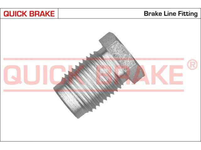 QUICK BRAKE Überwurfschraube 311438 Länge [mm]: 27, Bohrung-O [mm]: 10,6, Gewindemaß: M16x1,5, Gewindeart: mit Außengewinde, Schlüsselweite: 17