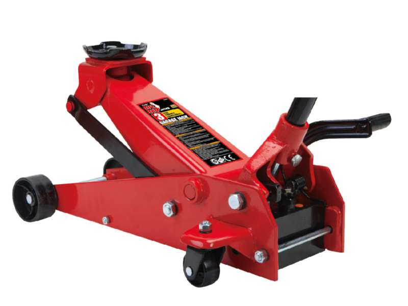 BIG RED Trolley jack 10472742 Not rentable, just for sale! Load capacity of 3 tons. Lifting range: 145-500mm.