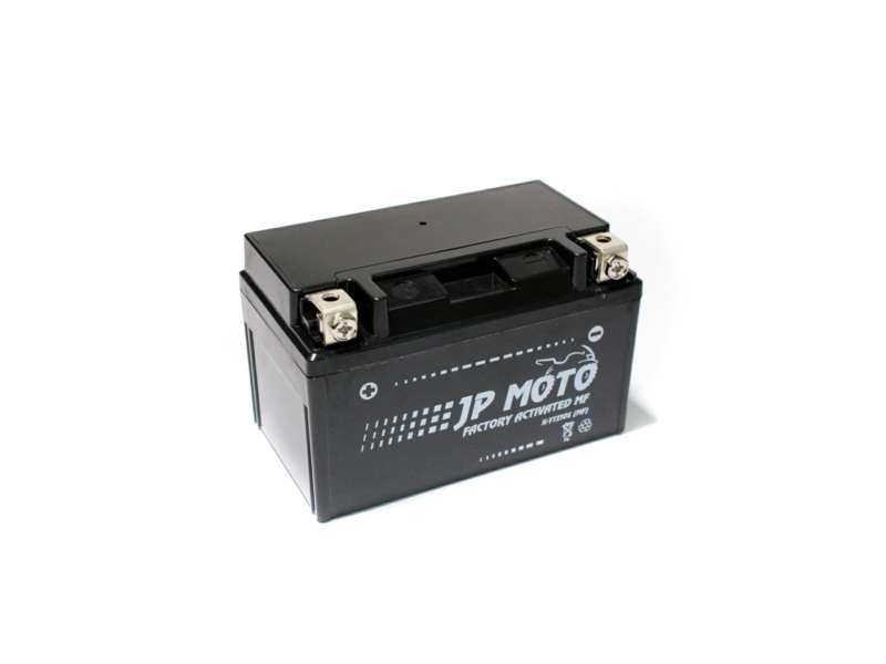 JP MOTO Batterie 129775 12 V, 8,5 Ah, links +, Elektrolyte!