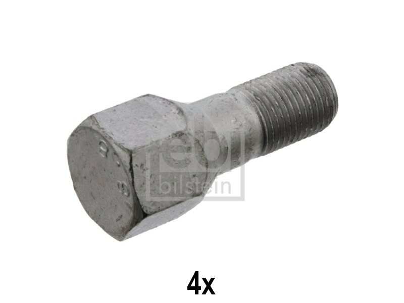 SWAG/FEBI Wheel bolt 10541415 Length [mm]: 57, Outer diameter [mm]: 26,0, Outer thread [mm]: M16 x 1,5, Thread Length [mm]: 23, Quality/ Grade: 10.9, Spanner Size: 24, Bolt Head-/Nut Design: Male Hex, Wheel Fastening: Conical Seat F, Material: Steel, Screw length below head [mm]: 31, Fitting Position: Rear Axle, Front Axle, Observe service information:  General Information: for steel rim
Rims: for steel rims, Length [mm]: 57, Outer Diameter [mm]: 26, External Thread Size: M16 x 1,5, Thread Length [mm]: 23, Quality/ Grade: 1