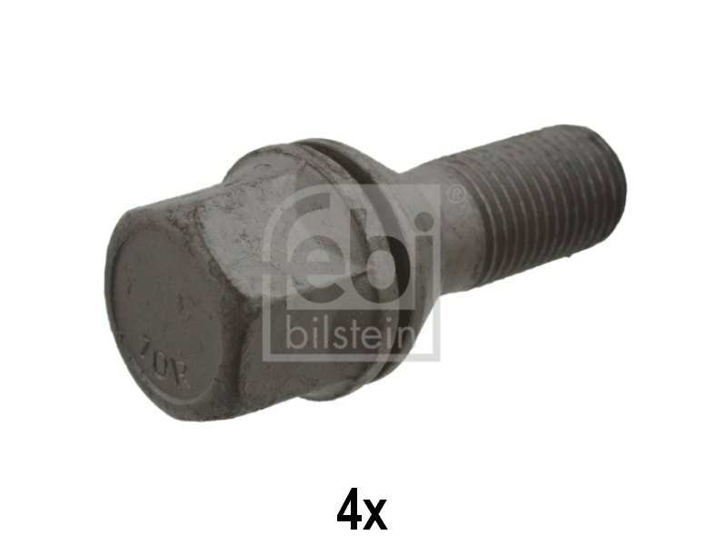 SWAG/FEBI Wheel bolt 10541406 Outer diameter [mm]: 21,0, Length [mm]: 50,5, Outer thread [mm]: M12 x 1,25, Thread Length [mm]: 24, Quality/ Grade: 10.9, Spanner Size: 17, Bolt Head-/Nut Design: Male Hex, Wheel Fastening: Conical Seat F, Material: Steel, Surface: Zink flake coated, Screw length below head [mm]: 26, Fitting Position: Front Axle, Rear Axle, Observe service information:  General Information: for steel rim
Rims: for steel rims, Length [mm]: 50,5, External Thread Size: M12 x 1,25, Thread Length [mm]: 24, Quality/ 1.