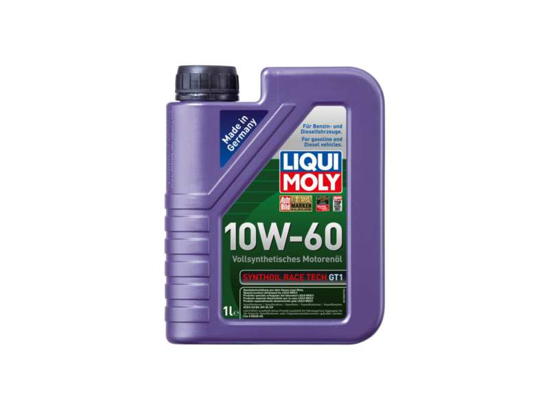 LIQUI-MOLY Motorenöl 603075 Länge [cm]: 58, Inhalt [Liter]: 1, Gebindeart: Kanister, Viskositätsklasse nach SAE: 10W-60, Spezifikation nach ACEA: A3/B4, Spezifikation nach API: SN, Öl-Herstellerempfehlung: Fiat 9.55535-H3 
Inhalt [Liter]: 1, Gebindeart: Kanister, Viskositätsklasse nach SAE: 10W-60, Spezifikation nach ACEA: A3/B4, Spezifikation nach API: SN, Herstellerfreigabe: API SN, Ölherstellerempfehlung: Fiat 9.55535-H3
Kann aus Gründen der Qualitätssicherung nicht zurückgenommen werden!