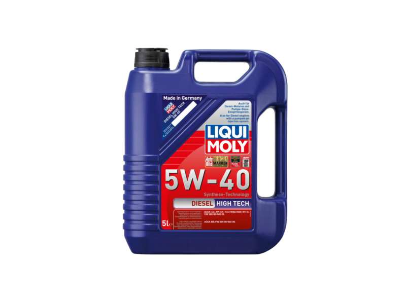 LIQUI-MOLY Motorenöl 603060 Länge [cm]: 95, Inhalt [Liter]: 5, Gebindeart: Kanister, Viskositätsklasse nach SAE: 5W-40, Spezifikation nach ACEA: C3, Spezifikation nach API: CF, Herstellerfreigabe: Ford WSS-M2C 917-A, VW 505 00, VW 505 01, Öl-Herstellerempfehlung: VW 500 00 
Inhalt [Liter]: 5, Gebindeart: Kanister, Viskositätsklasse nach SAE: 5W-40, Spezifikation nach ACEA: C3, Spezifikation nach API: CF, Herstellerfreigabe: Ford WSS-M2C 917-A, VW 505 00/505 01, Ölherstellerempfehlung: VW 500 00
Kann aus Gründen der Quali