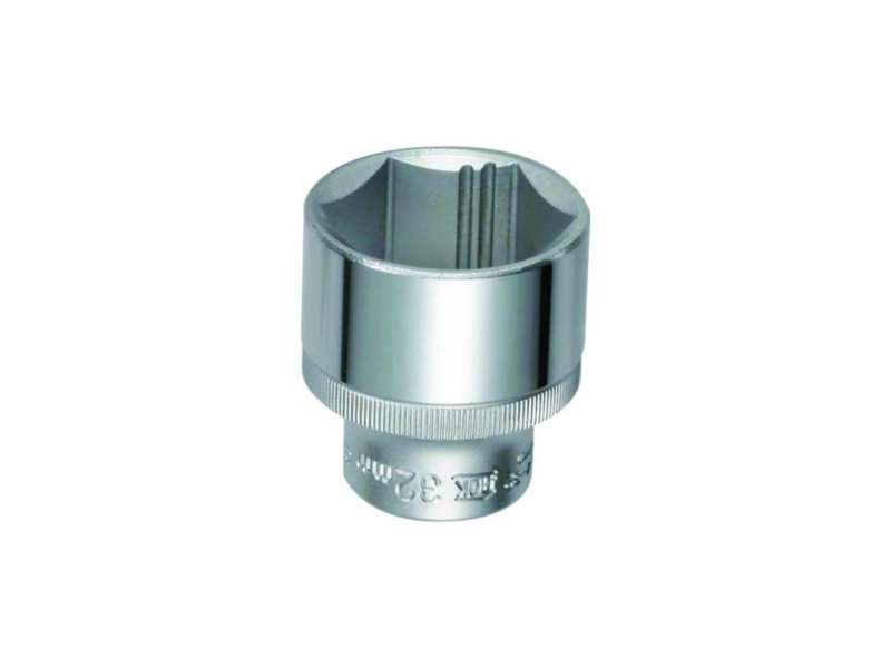 AOK Steckschlüsselkopf - metrisch 349507 3/8 ", 16 mm, sechseckell, d1: 21,8 mm, d2: 18 mm, l: 30 mm, cr-va