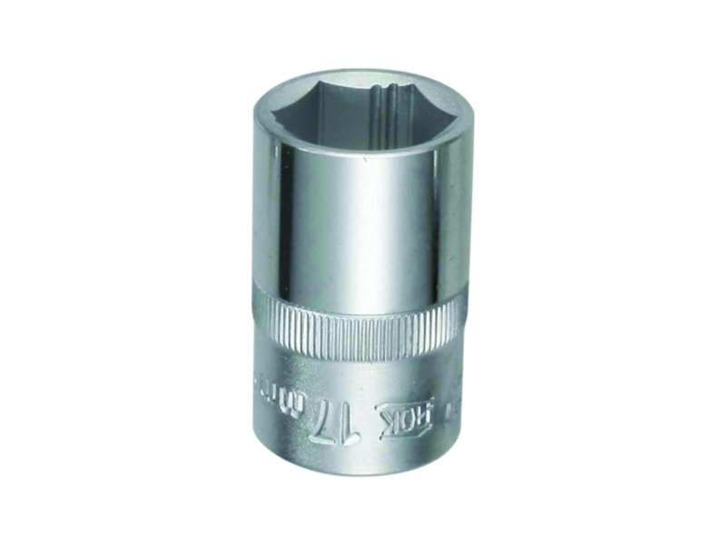 AOK Steckschlüsselkopf - metrisch 349489 1/4 ", 10 mm, sechseckell, d1: 15 mm, d2: 12 mm, l: 25 mm, cr-va