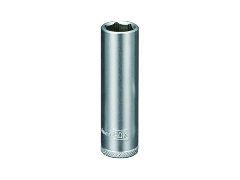 AOK Steckschlüsselkopf - metrisch 348653 1/4 ", sechseckig, 7 mm, erweitert, l = 50 mm, cr-va