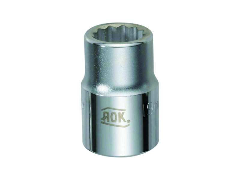 AOK Steckschlüsselkopf - metrisch 349328 3/8 ", Handbuch, CR-VA, 12 mm, Länge: 28 mm