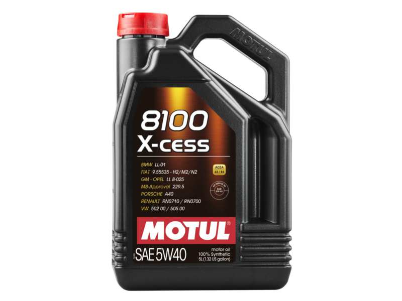 MOTUL Motorenöl 122805 Inhalt [Liter]: 5, Viskositätsklasse nach SAE: 5W-40, Spezifikation nach ACEA: A3/B4, Spezifikation nach API: CF, SN, Herstellerfreigabe: BMW LL-01, MB-Freigabe 226.5, MB-Freigabe 229.5, PORSCHE A40, RENAULT RN0700, RENAULT RN0710, VW 502 00 505 00, Öl-Herstellerempfehlung: CITROENPSA B71 2296, FIAT 9.55535-H2, FIAT 9.55535-M2, FIAT 9.55535-N2, FIAT 9.55535-Z2, GM LL-B-025 (Diesel), PEUGEOT PSA B71 2296, PSA B71 2296 
Viskositätsklasse nach SAE: 5W-40, Inhalt [Liter]: 5, Gebindeart: Kanister, S