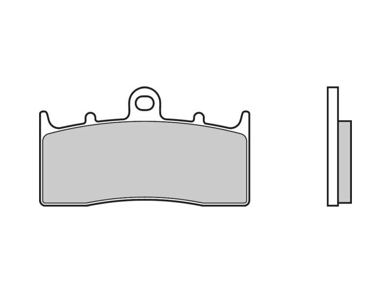 BREMBO Bremsbeläge für Motorräder 672451 SA, Sintert, Straße, zuerst, Set, für eine Bremsscheibe!