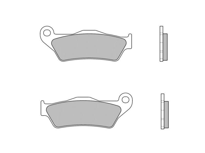 BREMBO Bremsbeläge für Motorräder 672304 83, Sinter, Straße, vorne/hinten, eingestellt, für eine Bremsscheibe!