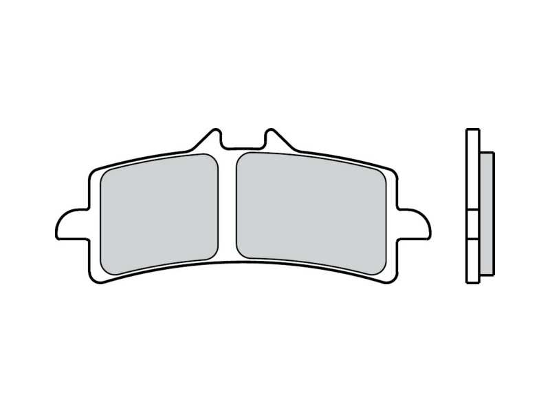 BREMBO Bremsbeläge für Motorräder 672375 93, Sinter, Straße, vorne/hinten, eingestellt, für eine Bremsscheibe!